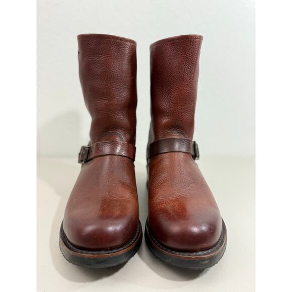 Frye Men’s Engineer Buckle Boots Brown Leather Pull On Vintage Style Size 11.5 M main image 5